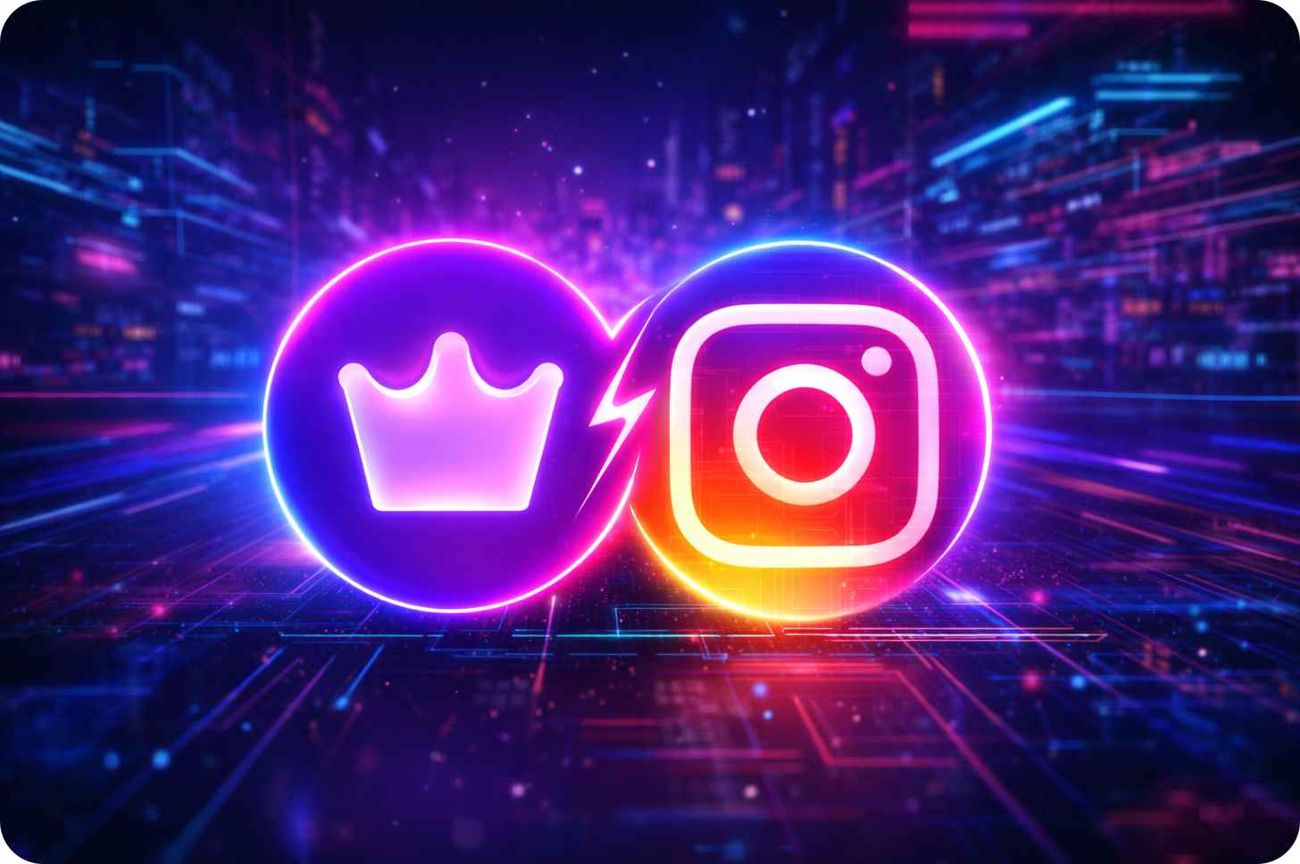 Hero image of a city skyline at night